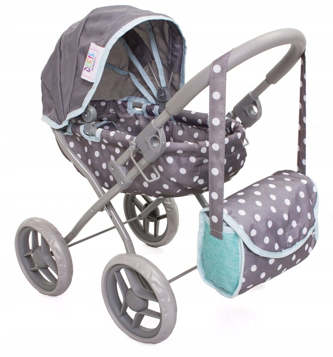 WÓZEK dla lalek głęboki gondola + TOREBKA TORBA do wózka dla lalki