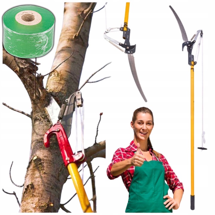 SEKATOR OGRODOWY TELESKOPOWY WYSIĘGNIK PIŁA 2W1 DO GAŁĘZI KRZEWÓW KONARÓW