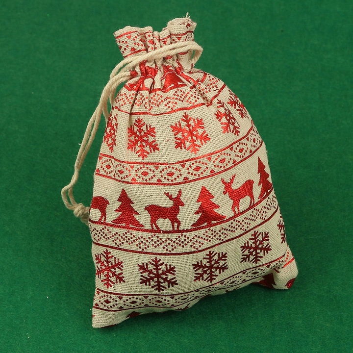 KALENDARZ ADWENTOWY dla DZIECI wiszący WORECZKI 12/16 cm DIY ZESTAW 73 el.