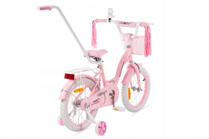 Rower dla dziewczynki Mexller 16" Village Rowerek dziecięcy + prowadnik