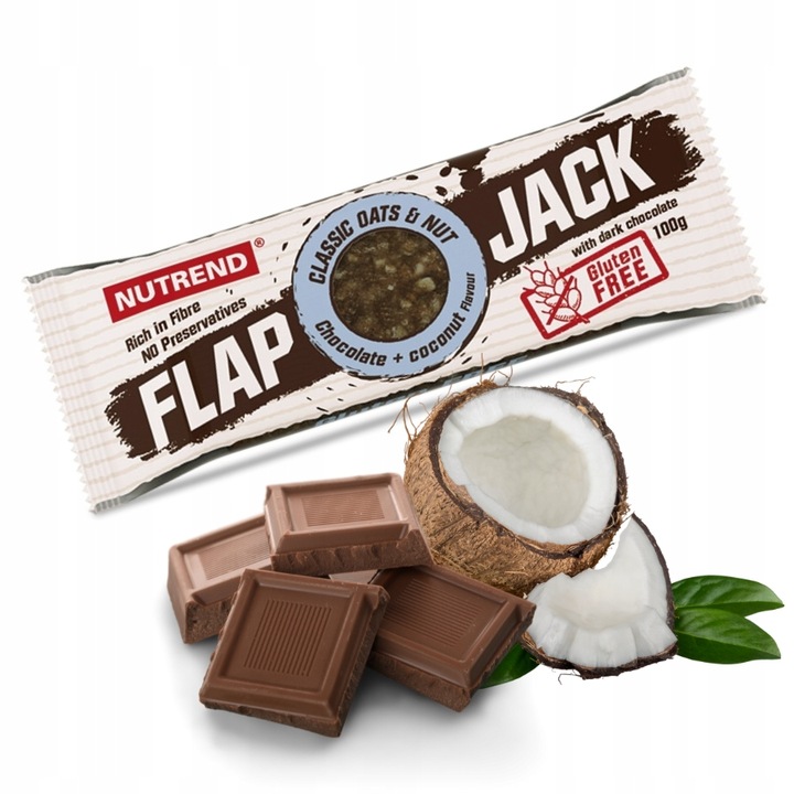 20 x BATON ENERGETYCZNY NUTREND FLAPJACK 100G CZEKOLADA WIŚNIA BEZGLUTENOWY