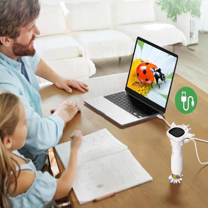 MIKROSKOP CYFROWY KIESZONKOWY OPTYCZNY EKRAN LCD LED ZESTAW Z KAMERA 1000X