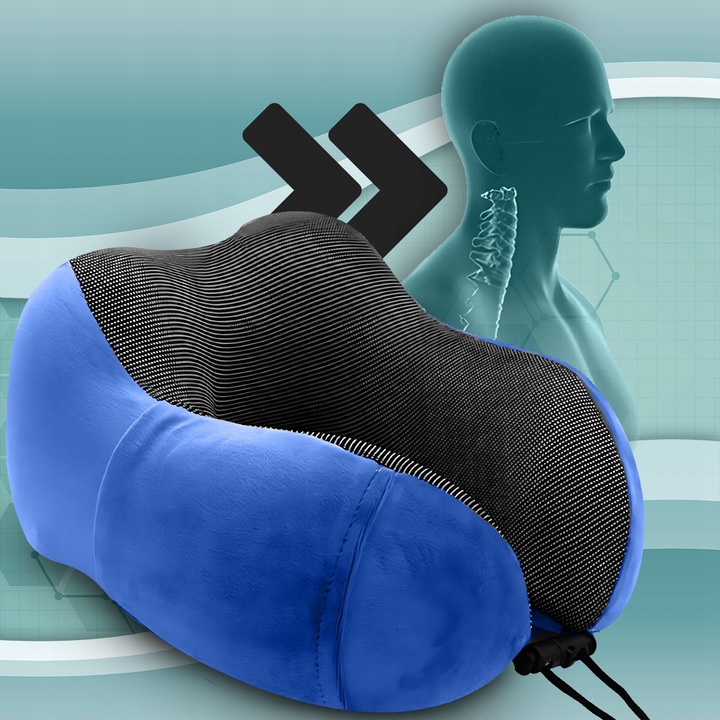 Poduszka Turystyczna Podróżna Zagłówek Pod Szyję Super Wygodna Relaksacyjny