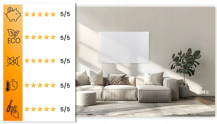 Grzejnik na podczerwień promiennik podczerwieni 600W BERDSEN + nogi