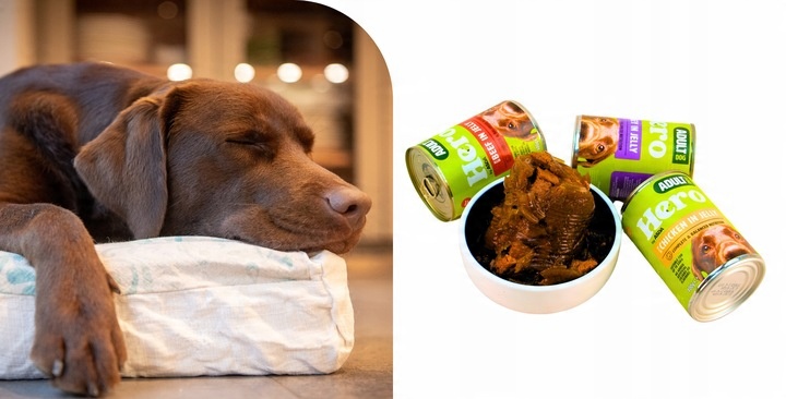 Mokra karma dla psa Hero MIX SMAKÓW kawałki w galaretce 24 x 400g 9,6 kg