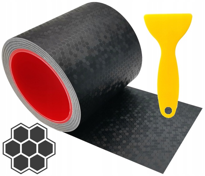 TAŚMA PLASTER MIODU HEXAGON NA LISTWY DEKORY PROGI PASY 10x500cm + RAKLA