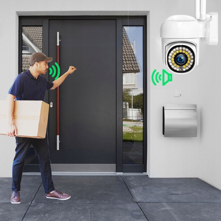 KAMERA WIFI IP SMART ZEWNĘTRZNA OBROTOWA FULL HD 2MP 1080p ZOOM 4x DETEKCJA