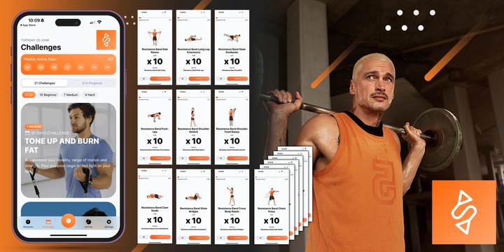 Zestaw 5 Gumy Taśmy Oporowe do Ćwiczeń Treningowe Powerband WYSOKA JAKOŚĆ