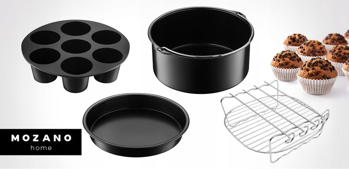 AKCESORIA DO FRYTKOWNICY MOZANO AIR FRYER ZESTAW 4 ELEMENTY