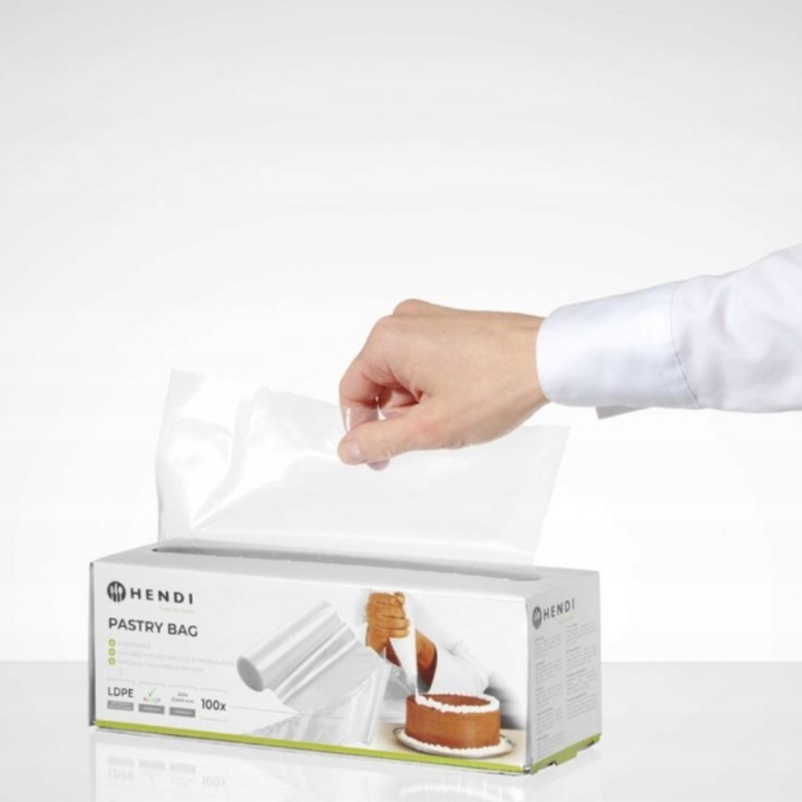 Worki do szprycowania Jednorazowe HENDI przezroczysty 100 szt. DUŻE 53x28cm