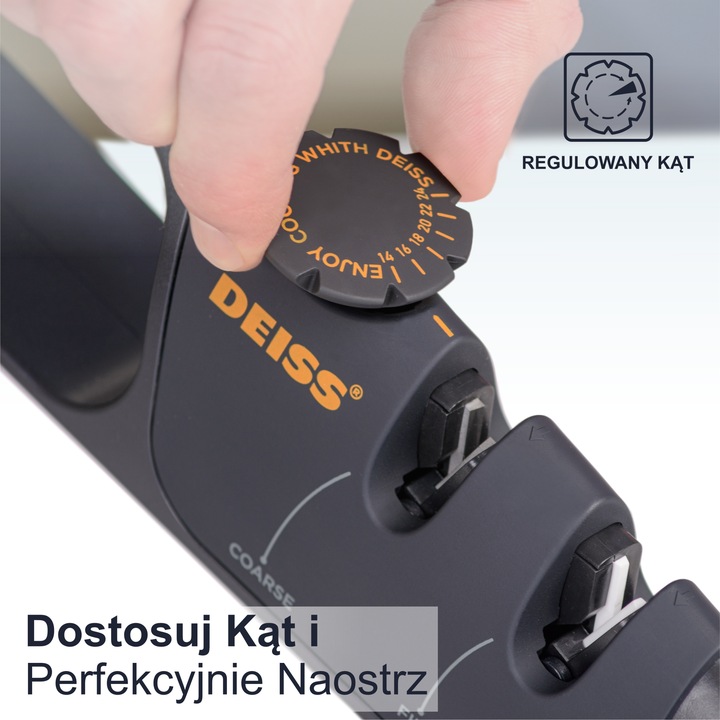 Deiss PRO Ostrzałka do noży z regulowanym kątem