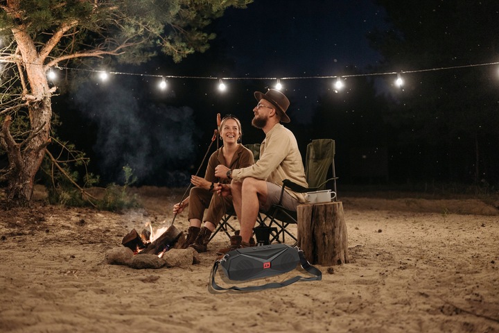 MOCNY GŁOŚNIK BLUETOOTH BOOMBOX BEZPRZEWODOWY RADIO PRZENOŚNY USB SD PASEK