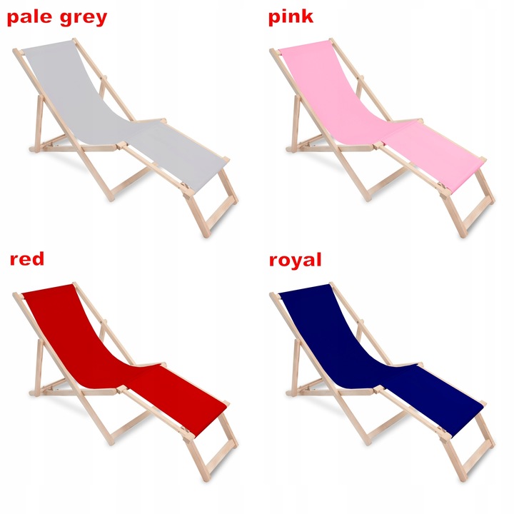 Leżak Drewniany z Podnóżkiem na Balkon Taras Ogród Plażę Nadruk Wzory Mix