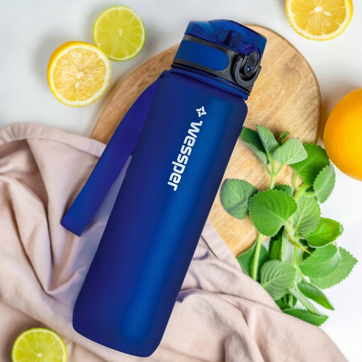 Wessper bidon na wodę 1l | Butelka filtrująca sportowa tritan 3x filtr