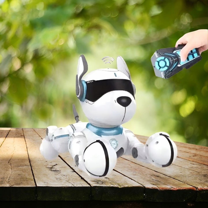 Robot Piesek Interaktywny Zabawka Edukacyjna R/C dla dzieci 12 komend 3l +