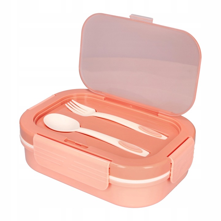 LUNCHBOX 3 PRZEGRÓDKI SZTUĆCE LUNCH BOX POJEMNIK ŚNIADANIE ŚNIADANIÓWKA