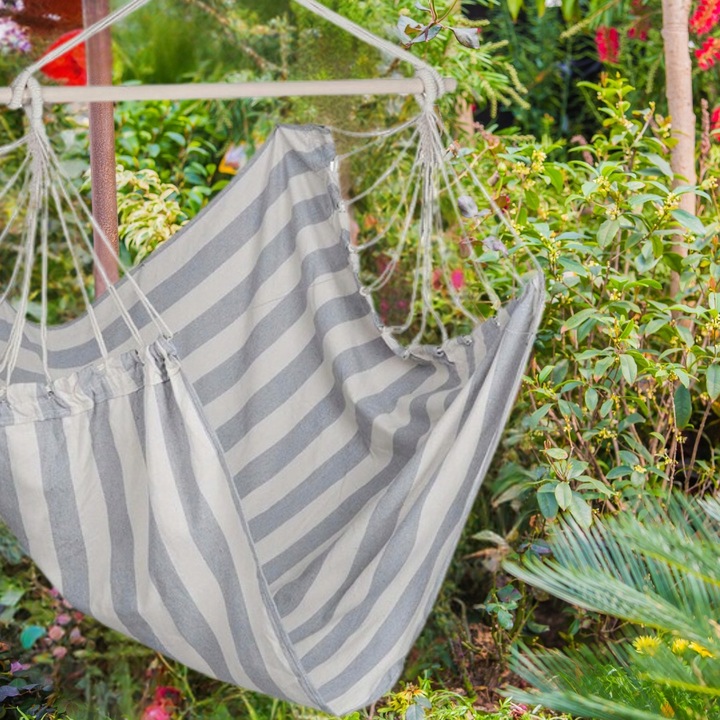 HAMAK FOTEL WISZĄCY OGRODOWY BRAZYLIJSKI BUJANY HUŚTAWKA KOKON SZARY
