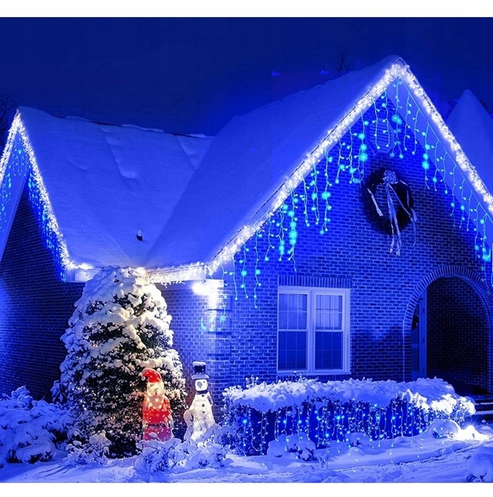 SOPLE FLASH 500 LED ZEWNĘTRZNE CHOINKOWE lampki NIEBIESKIE z Flashem