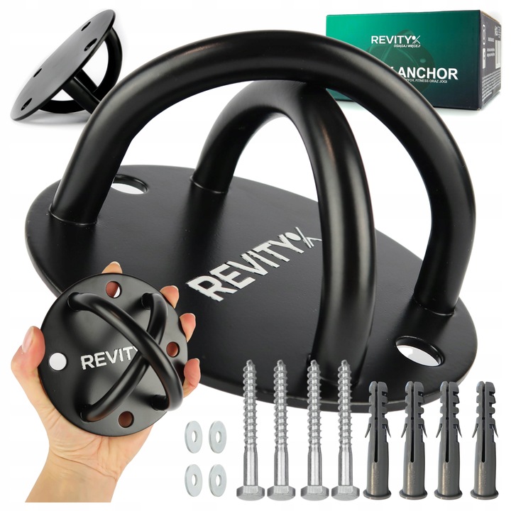 HAK MOCOWANIE SUFITOWE STALOWY UCHWYT DO MONTAŻU PASÓW TRX HUŚTAWKI WORKA