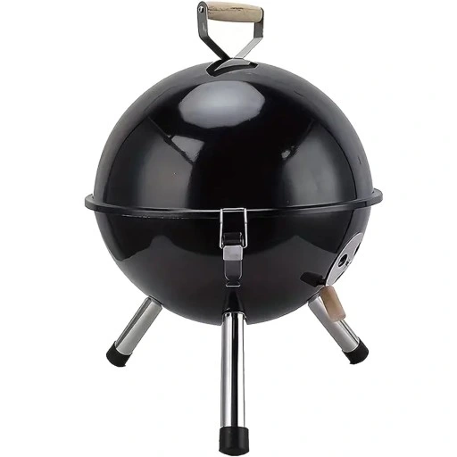 GRILL KOPUŁOWY OGRODOWY ZAMYKANY GRIL Z POKRYWKĄ WĘGLOWY BRYKIET OKRĄGŁY