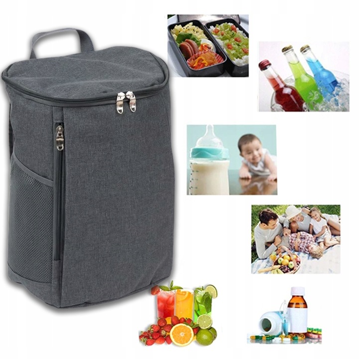 Plecak Termiczny Chłodzący Termoizolacyjny Lodówka Plażowy Torba + Wkład