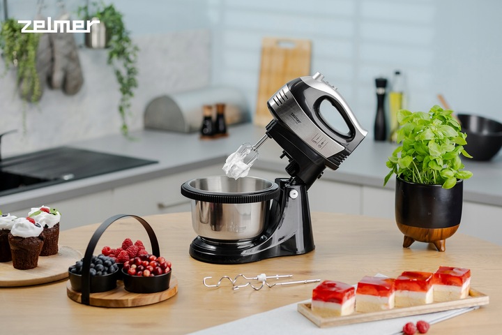 MIKSER RĘCZNY ZELMER LEKKI ROBOT KUCHENNY 4 KOŃCÓWKI Z MISĄ 2,5L TURBO 700W