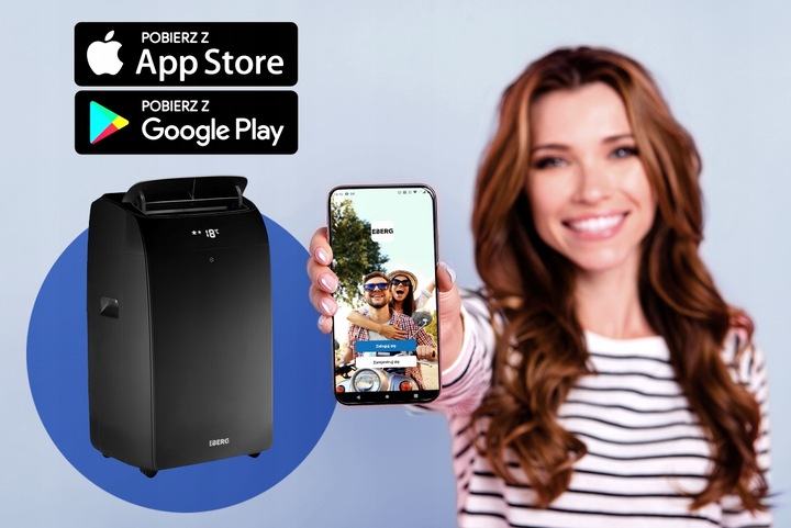 Klimatyzator przenośny ELIO 3,5kW osuszacz 40l WiFi + uszczelka ClimaLock