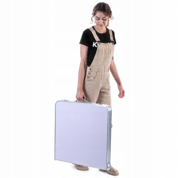 STOLIK STÓŁ TURYSTYCZNY SKŁADANY KEMPINGOWY Z 4 KRZESŁAMI BIAŁY ZESTAW