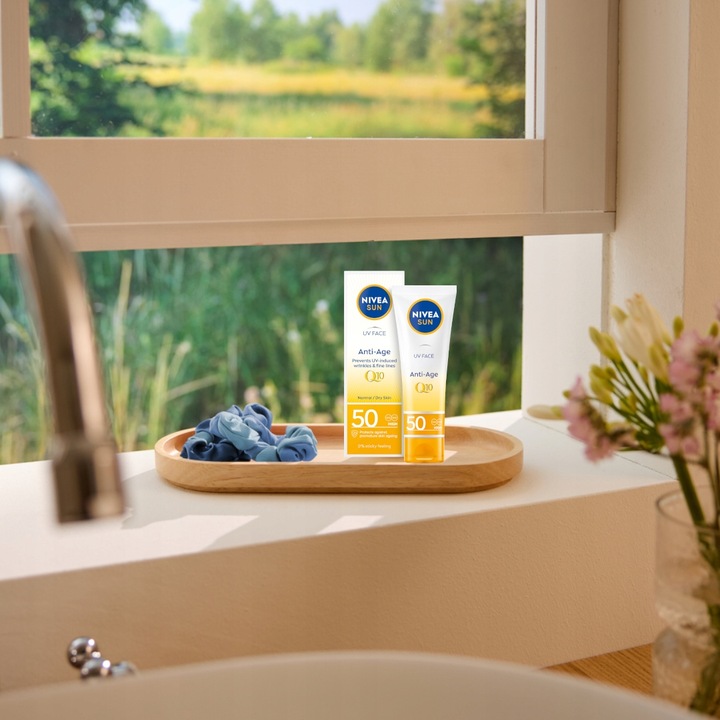 NIVEA SUN Krem do twarzy przeciwsłoneczny przeciwzmarszczkowy SPF50 50ml