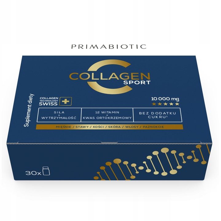 KOLAGEN DO PICIA PRIMABIOTIC COLLAGEN SPORT WOŁOWY 10 000MG 30ml x 30szt