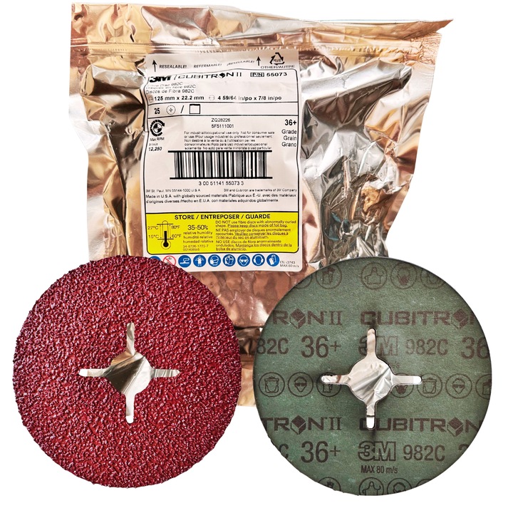 3M 982C P36 Fibra Krążek ścierny 125 mm Cubitron II do metalu do szlifierki