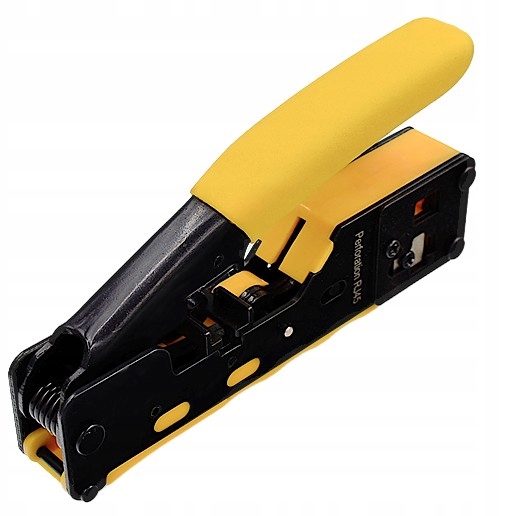 ZACISKARKA WTYKÓW PRZELOTOWYCH RJ45 KAT.5E KAT.6 KAT.6A KAT.7 PASS THROUGH