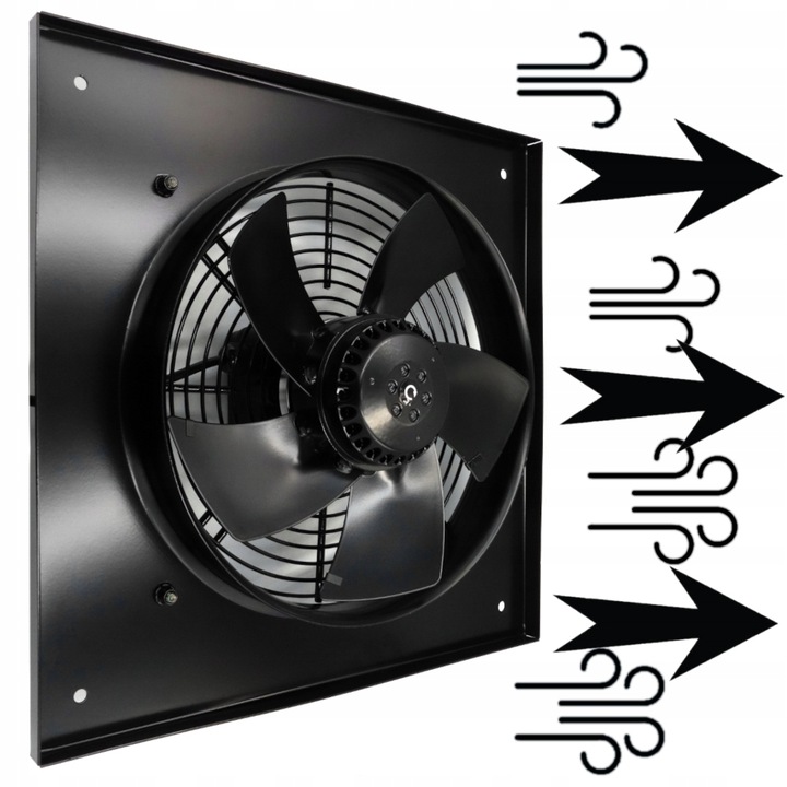 Wentylator przemysłowy osiowy ścienny WYCIĄGOWY 250mm 230V AC 2600rpm 65dB