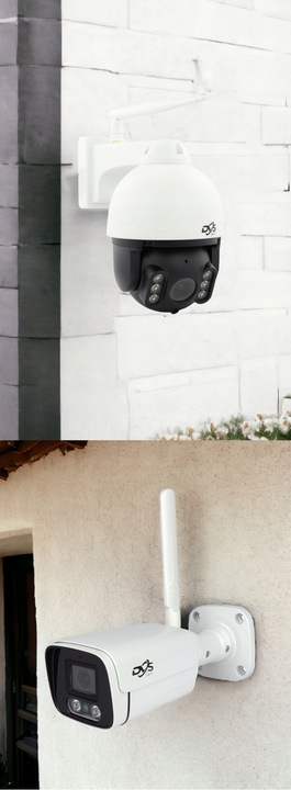 BEZPRZEWODOWA KAMERA OBROTOWA ZEWNĘTRZNA WIFI CZARNA 8Mpx 4K MONITORING DVS