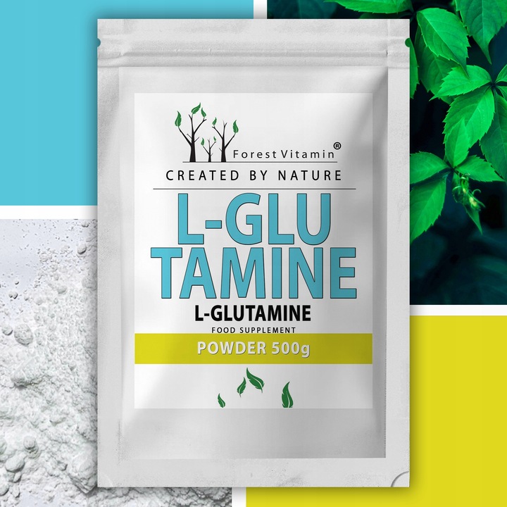 L-GLUTAMINA 500g L-GLUTAMINE 100% CZYSTE AMINOKWASY + BADANIA LABORATORYJNE