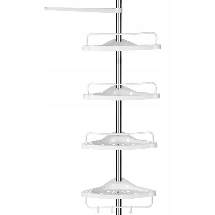 Narożna Półka Teleskopowa Łazienkowa Regał