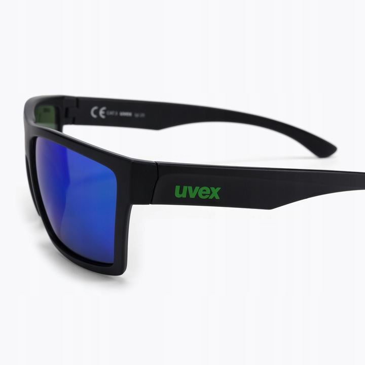 Okulary przeciwsłoneczne UVEX Lgl 29 black mat/mirror green OS