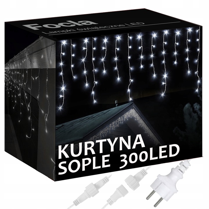 SOPLE FLASH 300 LED ZEWNĘTRZNE BIAŁE ZIMNE lampki +FLASH