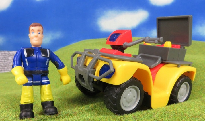 STRAŻAK SAM POJAZD QUAD MERCURY REFLEKTORY FIGURKA SAMA SKRZYNKA NARZĘDZIA