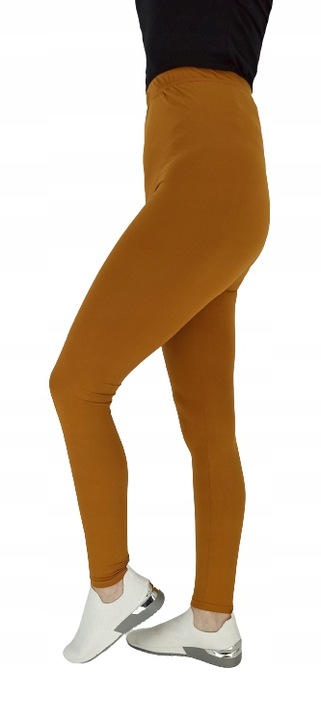 Leginsy DŁUGIE getry damskie MIODOWE BAMBUSOWE *S*