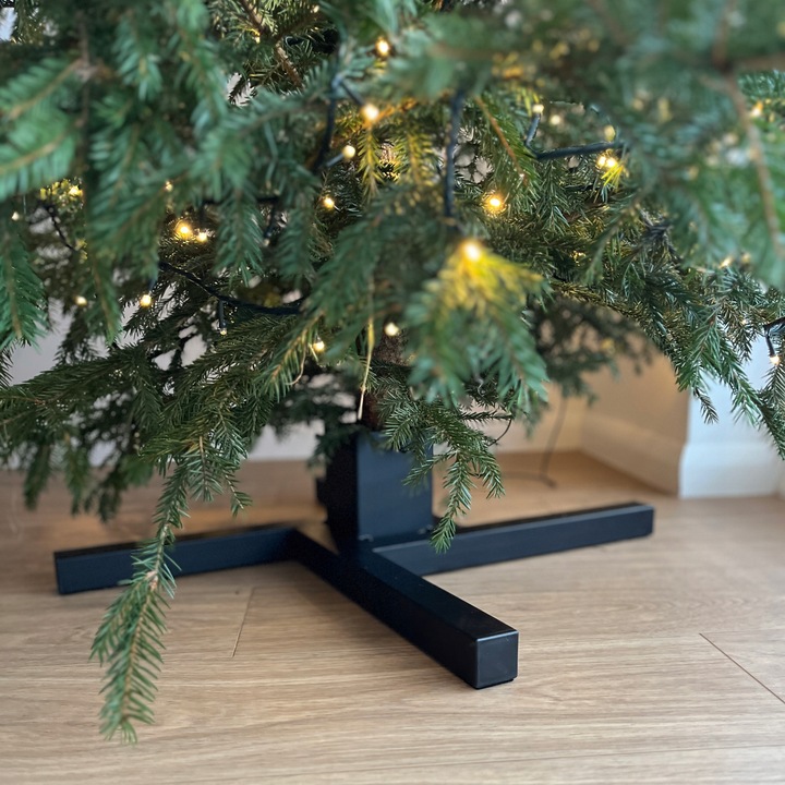 DUŻY STOJAK pod CHOINKĘ na Metalowy Choinkowy stal CZARNY nowoczesny 300cm