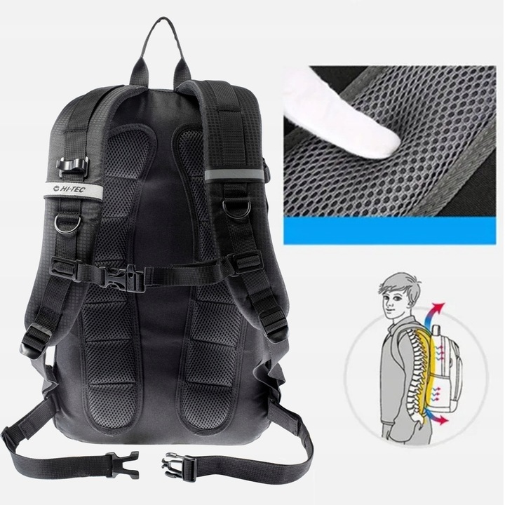 Plecak turystyczny trekkingowy szkolny pojemny pokrowiec wodoszczelny 20l