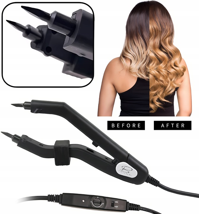 Zgrzewarka Do Przedłużania Włosów Keratyna Smukła Cienka Mini Końcówka