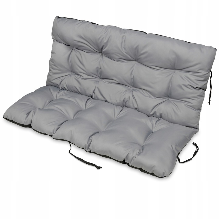 Duża PODUSZKA OGRODOWA na meble poduszka NA HUŚTAWKĘ ŁAWKĘ 180x60x50 szara