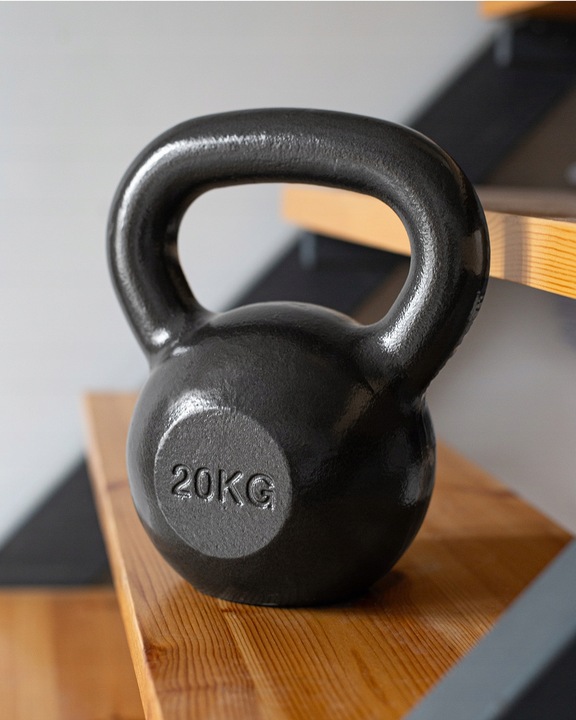 KETTLEBELL ODWAŻNIK DO ĆWICZEŃ KETTLE HANTLA HANTEL ŻELIWNY FITNESS 20KG