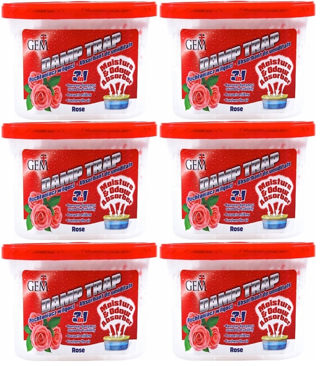 Ardor Pochłaniacze Wilgoci 3w1 Rose Zestaw 6x400 ml