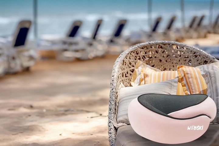 WYGODNA PODUSZKA ROGAL NA SZYJE MEMORY PIANKA PODRÓŻNA ZDEJMOWANA PODSZEWKA