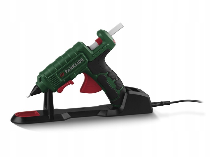 PISTOLET DO KLEJU NA GORĄCO PARKSIDE PHP + STACJA + ZAPAS KLEJU Nowy model