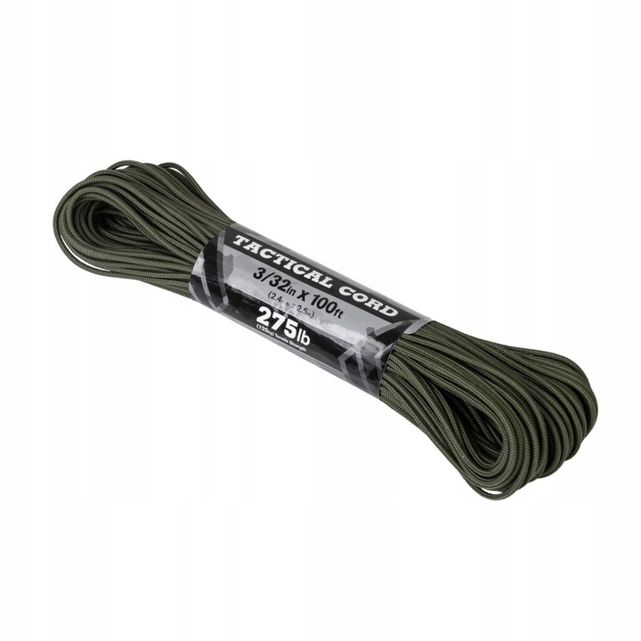 Linka Paracord Atwood Rope USA 2.4mm x 30m Tactical 275 Cord Olive Drab