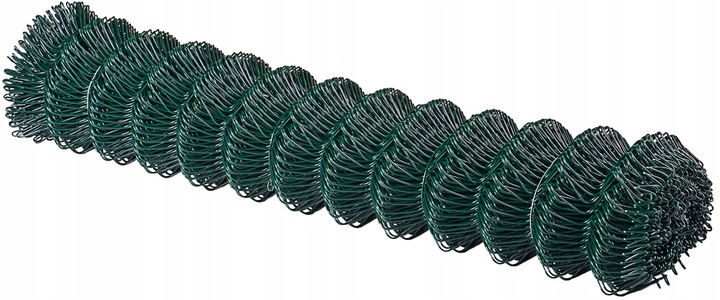 SIATKA OGRODZENIOWA 150 cm OCYNK + PCV ZIELONA drut 3,0 mm rolka 10mb 1,50m